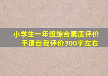 小学生一年级综合素质评价手册自我评价300字左右