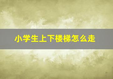 小学生上下楼梯怎么走