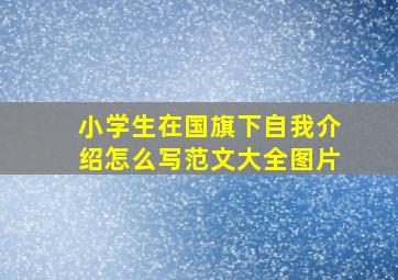 小学生在国旗下自我介绍怎么写范文大全图片