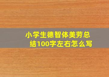 小学生德智体美劳总结100字左右怎么写