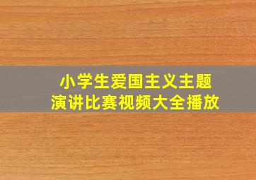 小学生爱国主义主题演讲比赛视频大全播放