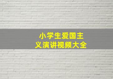 小学生爱国主义演讲视频大全