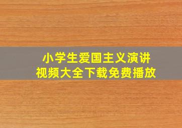 小学生爱国主义演讲视频大全下载免费播放