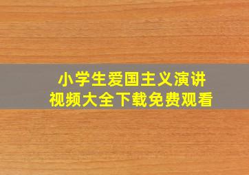 小学生爱国主义演讲视频大全下载免费观看