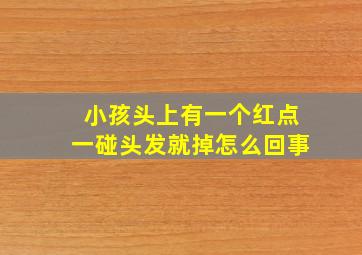 小孩头上有一个红点一碰头发就掉怎么回事