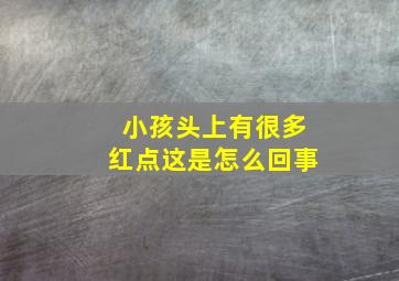 小孩头上有很多红点这是怎么回事