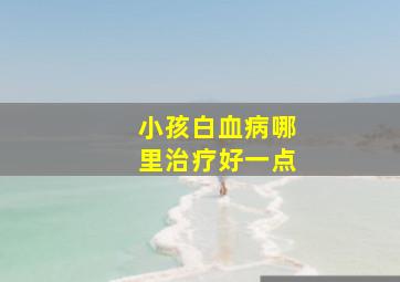 小孩白血病哪里治疗好一点