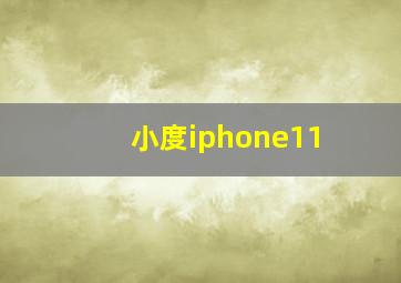 小度iphone11