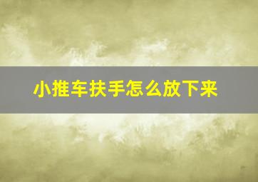 小推车扶手怎么放下来