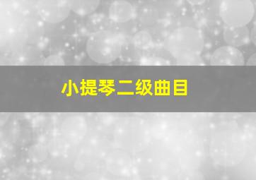 小提琴二级曲目