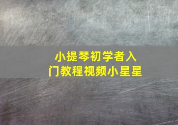 小提琴初学者入门教程视频小星星