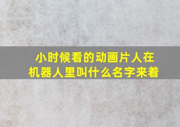 小时候看的动画片人在机器人里叫什么名字来着