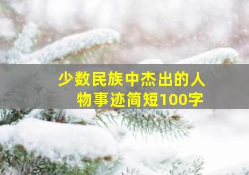 少数民族中杰出的人物事迹简短100字