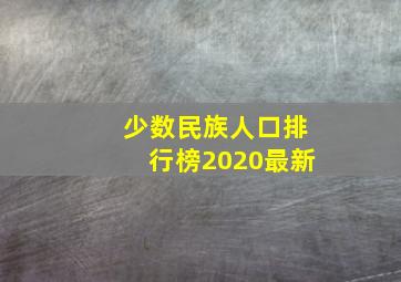 少数民族人口排行榜2020最新