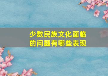 少数民族文化面临的问题有哪些表现