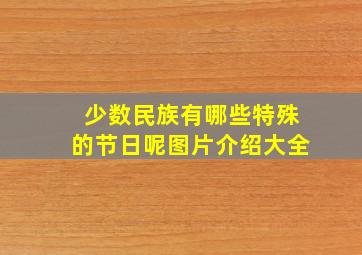 少数民族有哪些特殊的节日呢图片介绍大全