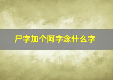 尸字加个阿字念什么字