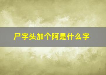 尸字头加个阿是什么字