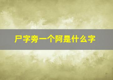 尸字旁一个阿是什么字