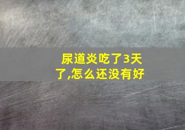 尿道炎吃了3天了,怎么还没有好