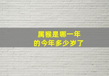 属猴是哪一年的今年多少岁了