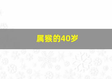 属猴的40岁