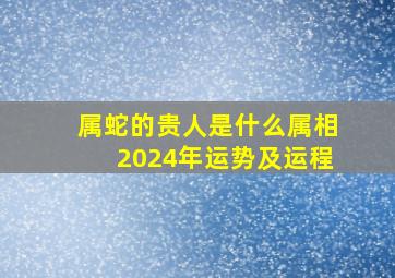 属蛇的贵人是什么属相2024年运势及运程