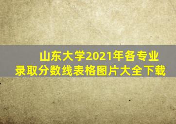 山东大学2021年各专业录取分数线表格图片大全下载