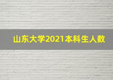 山东大学2021本科生人数