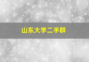 山东大学二手群