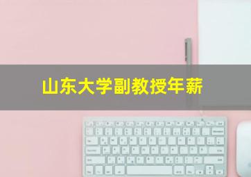 山东大学副教授年薪