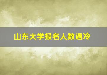 山东大学报名人数遇冷