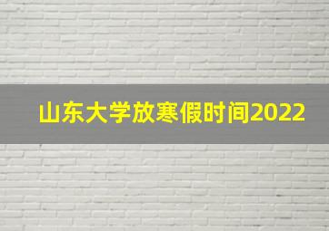 山东大学放寒假时间2022