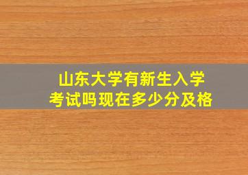 山东大学有新生入学考试吗现在多少分及格