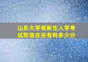 山东大学有新生入学考试吗现在还有吗多少分