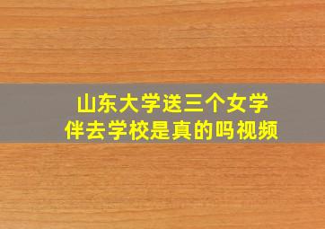 山东大学送三个女学伴去学校是真的吗视频