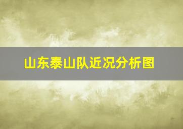 山东泰山队近况分析图