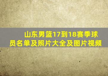 山东男篮17到18赛季球员名单及照片大全及图片视频