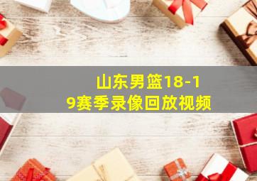 山东男篮18-19赛季录像回放视频