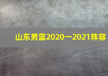 山东男篮2020一2021阵容