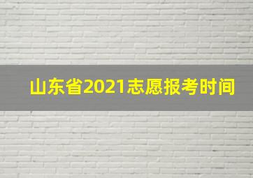 山东省2021志愿报考时间