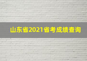 山东省2021省考成绩查询