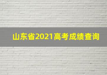 山东省2021高考成绩查询