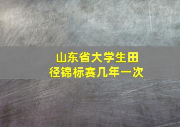 山东省大学生田径锦标赛几年一次