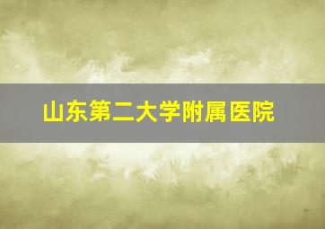 山东第二大学附属医院