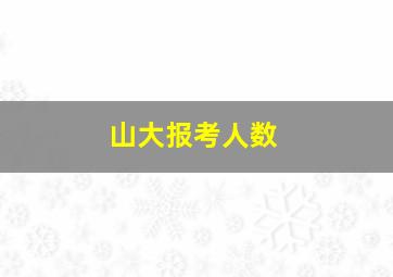 山大报考人数