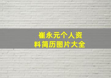 崔永元个人资料简历图片大全