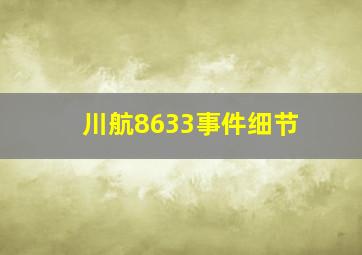 川航8633事件细节