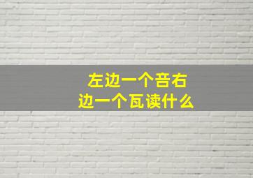 左边一个咅右边一个瓦读什么