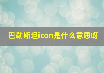 巴勒斯坦icon是什么意思呀